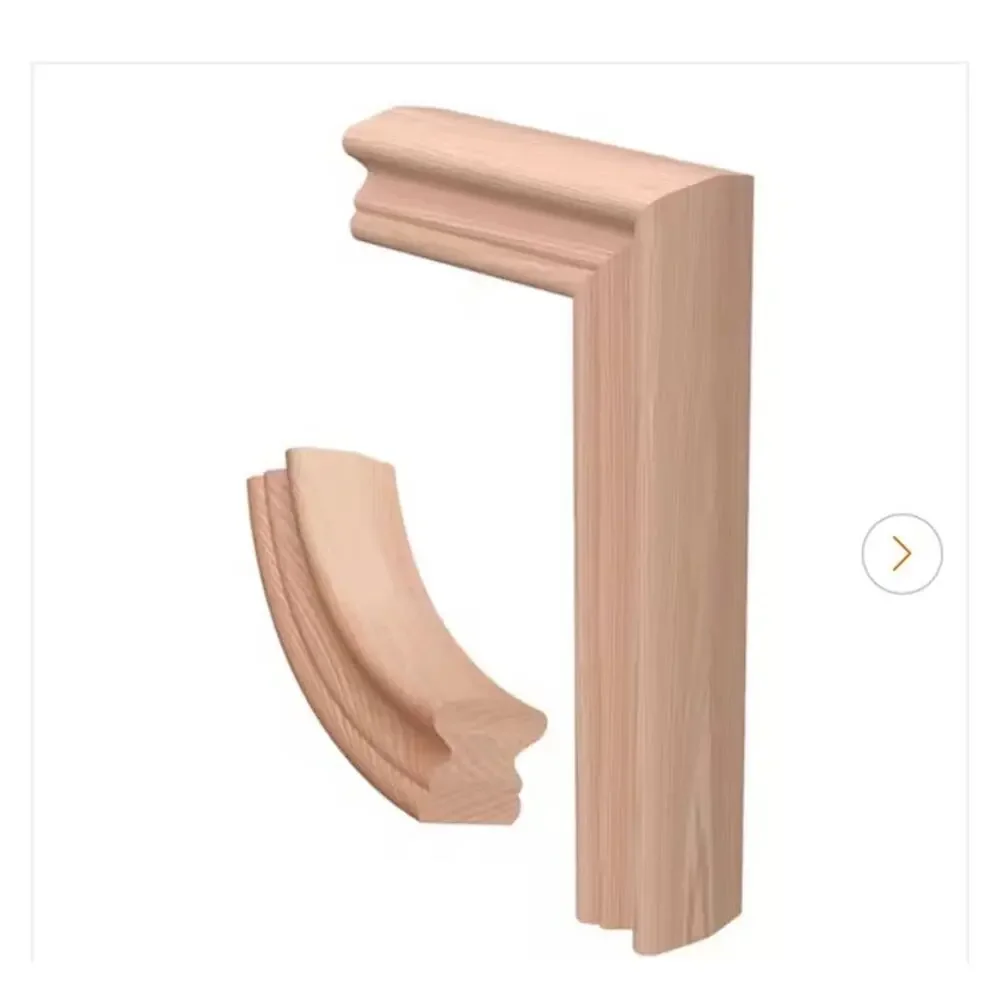Stair Parts 7599 Red Oak Straight 2-Rise Gooseneck No Cap Handrail Fitting